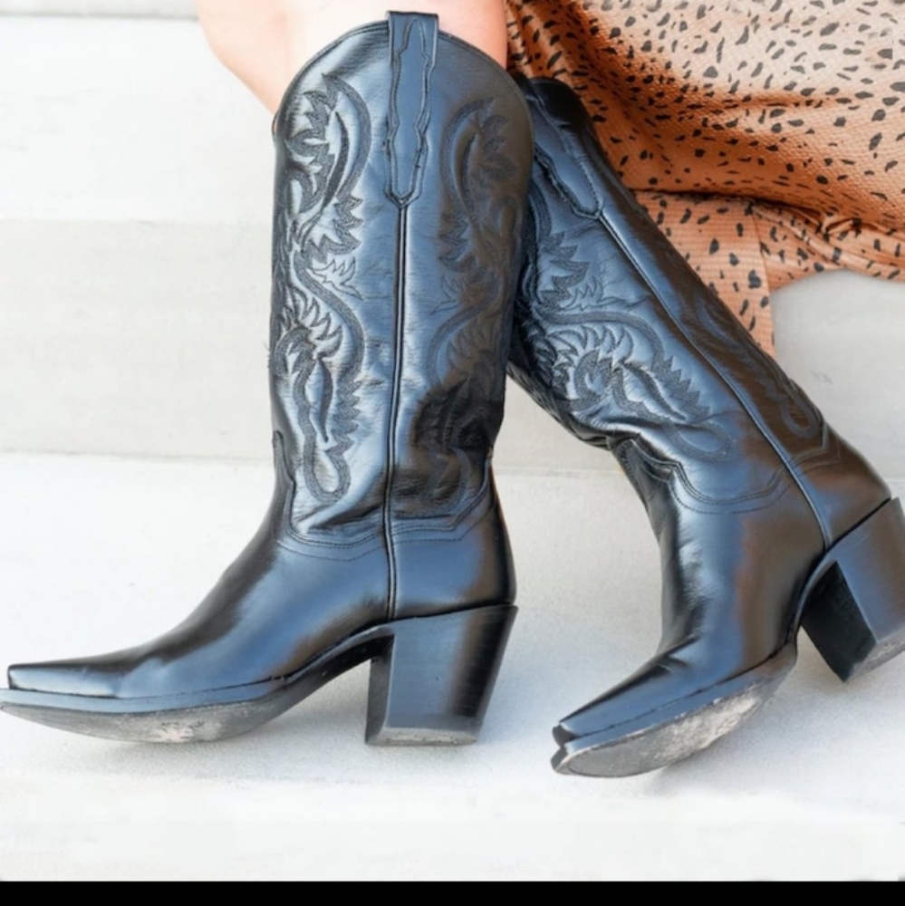 Dan Post Cowboy Boots Black size 7